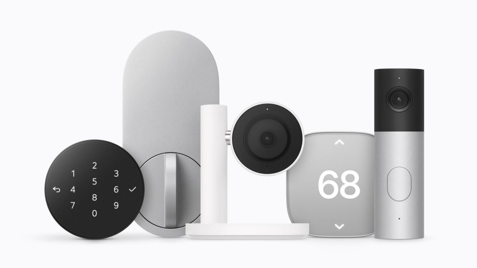 apple home collection devices on white background