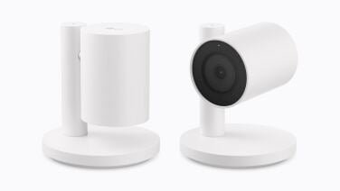 apple home collection indoor security camera with camera tilted up and down